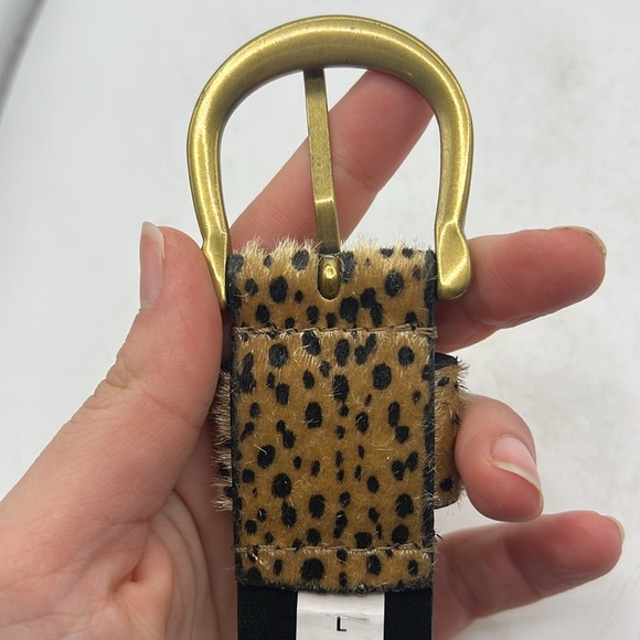 Universal Thread Womens Spotted Leopards Belt Tan Black Size L - Picture 3 of 10